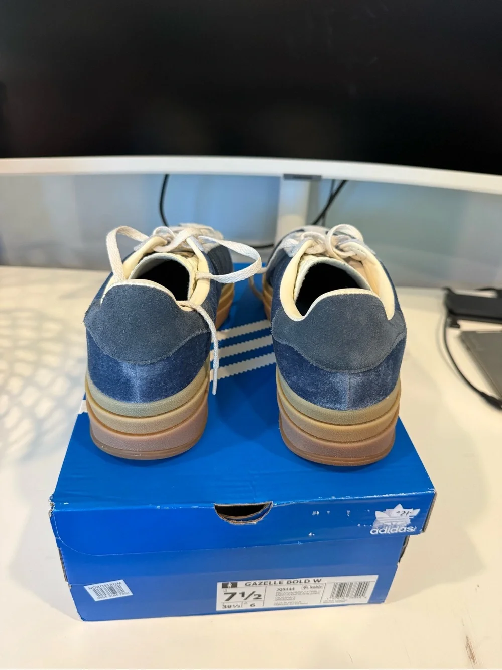 adidas Gazelle Bold JQ5144 (Preloved Ink Velvet) - Women’s Size US 7.5